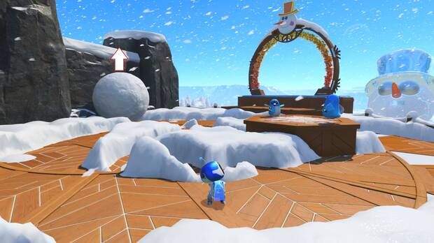 Astro Bot - Localización de la salida secreta de la fase Congelados nevados