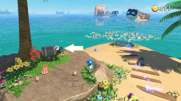 Astro Bot - Localización del bot #01 en Tortugas basureras