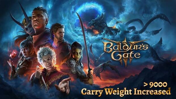 Baldur's Gate 3 - Mejores mods: imagen promocional del mod Carry Weight Increased