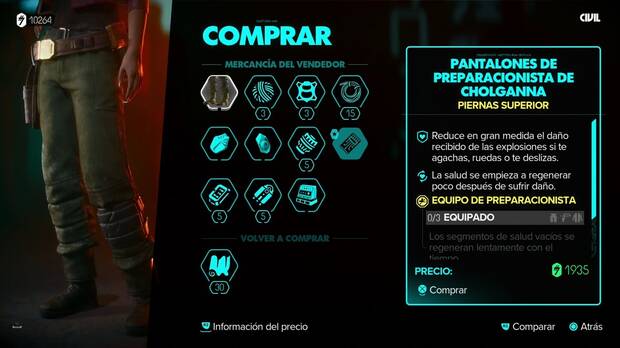 Star Wars Outlaws - Equipo: Pantalones de preparacionista de Cholganna