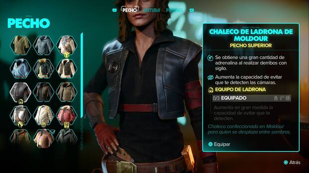 Star Wars Outlaws - Equipo: Chaleco de ladrona de Moldour