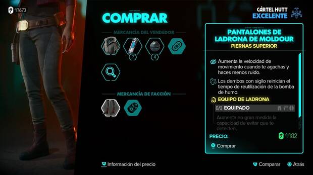 Star Wars Outlaws - Equipo: Pantalones de ladrona de Moldour