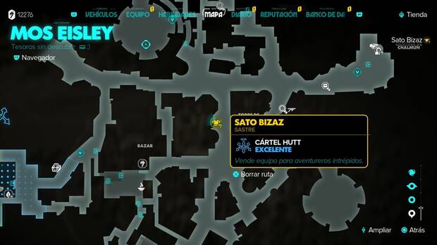 Star Wars Outlaws - Equipo: Ubicación de Sato Bizaz en Tatooine