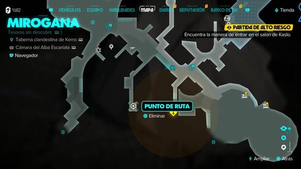 Star Wars Outlaws - Partida de alto riesgo: punto por donde entrar al salón de Kaslo