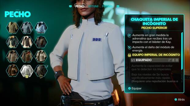 Star Wars Outlaws - Equipo: Chaqueta imperial de incógnito