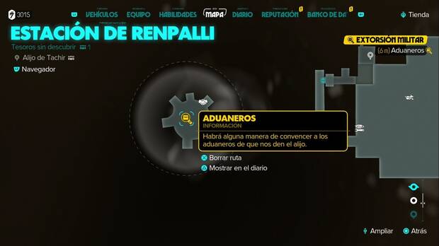 Star Wars Outlaws - Extorsión militar: ubicación de la Estación Renpalli donde se puede conseguir la información