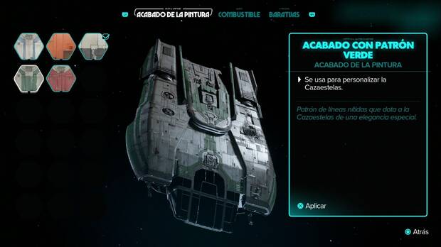 Star Wars Outlaws - Cazaestelas: Acabado con patrón verde