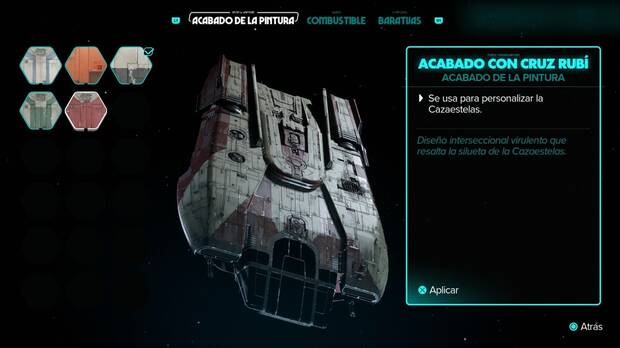 Star Wars Outlaws - Cazaestelas: Acabado con cruz rubí