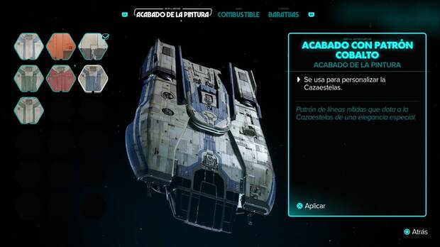 Star Wars Outlaws - Cazaestelas: Acabado con patrón cobalto