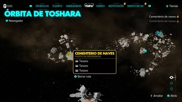 Star Wars Outlaws - Tesoros en la órbita de Toshara: Cementerio de naves