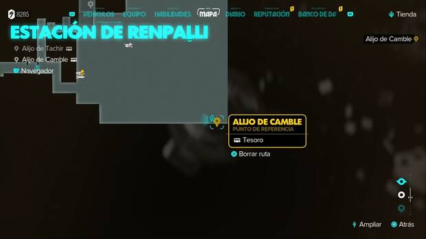 Star Wars Outlaws - Tesoros en la Órbita de Toshara: ubicación del Alijo de Camble en la Estación de Renpalli