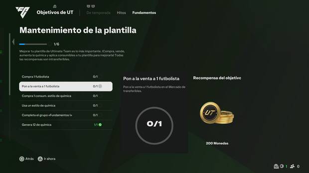 EA Sports FC 25 - Cumple objetivos de UT para ganar monedas UT