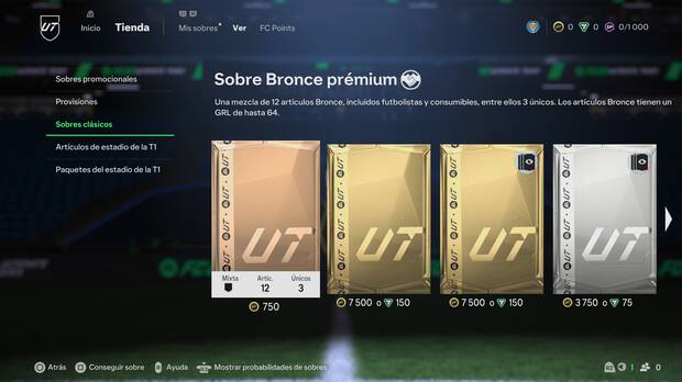 EA Sports FC 25 UT - Cómo conseguir sobres