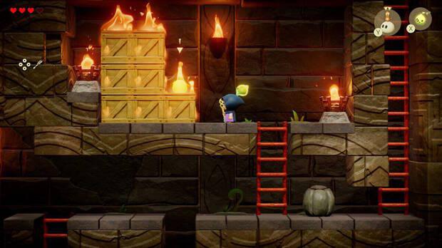 The Legend of Zelda: Echoes of Wisdom - Ruinas de Sudelia, sala con antorchas apagadas