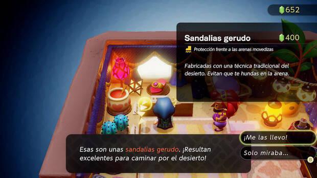 The Legend of Zelda: Echoes of Wisdom - Cómo conseguir el complemento Sandalias gerudo