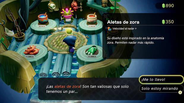The Legend of Zelda: Echoes of Wisdom - Cómo conseguir el complemento Aletas de zora