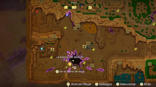 The Legend of Zelda: Echoes of Wisdom - Zona que rodea la gran brecha del desierto