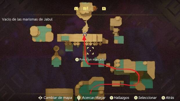The Legend of Zelda: Echoes of Wisdom - Avanzar por la zona vacío de las marismas de Jabul