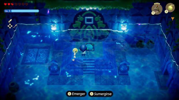 The Legend of Zelda: Echoes of Wisdom - Ruinas de Jabul - Sala inundada del botón verde