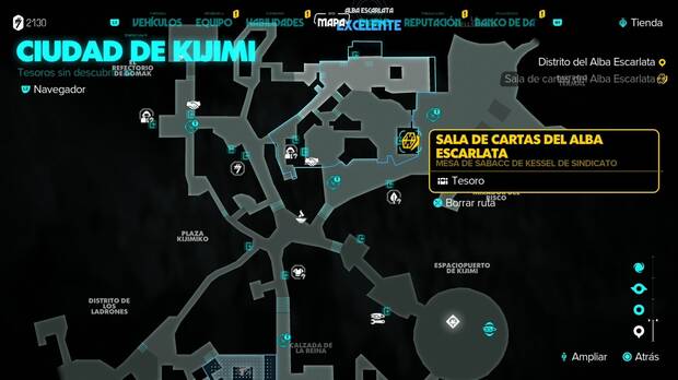 Star Wars Outlaws - Ubicación de la sala de cartas del Alba Escarlata en Kijimi