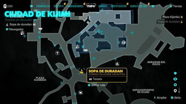 Star Wars Outlaws - Ubicación del puesto Sopa de Duradan