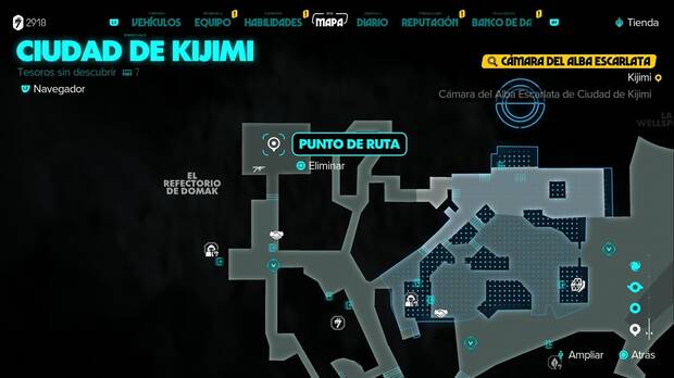 Star Wars Outlaws - Cámara del Alba Escarlata (Kijimi): ubicación del Refectorio de Domak