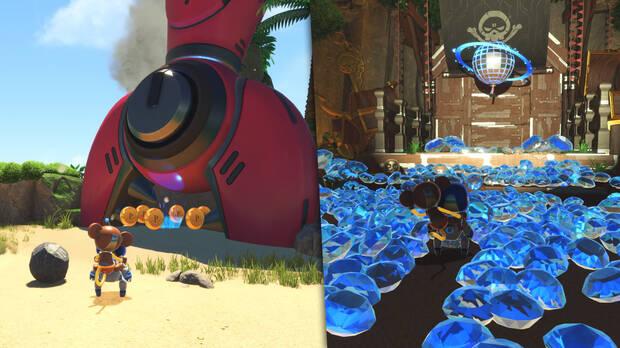 Astro Bot - Localización de la salida secreta de la fase Cala cangrejo