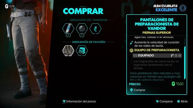 Star Wars Outlaws - Equipo: Pantalones de preparacionista de Vandor