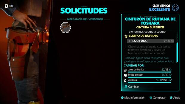Star Wars Outlaws - Equipo: Cinturón de rufiana de Toshara