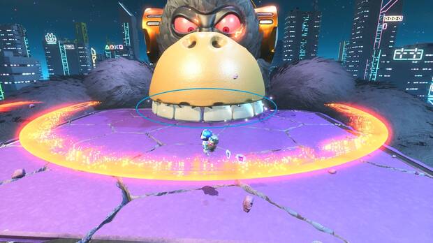 Astro Bot - Romper los dientes del jefe Mighty Chesy