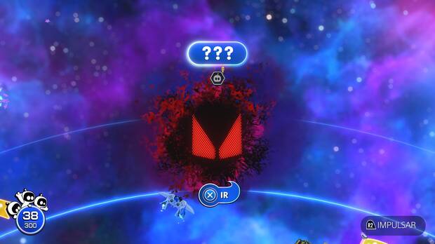 Astro Bot - Entrada del nivel Mighty Chesy del Mundo 1 Nebulosa Gorila