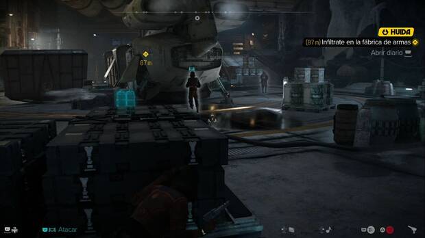 Star Wars Outlaws - Huida: Ashiga en la zona de mantenimiento de las naves