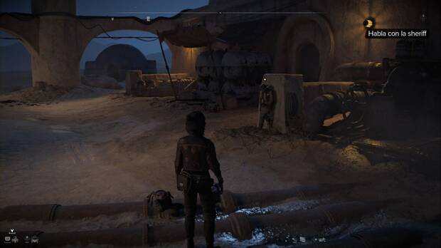 Star Wars Outlaws - La artillería pesada: sheriff Quint en la calle de Wayfar