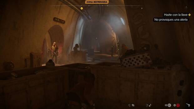 Star Wars Outlaws - Compañeros: pasillo donde está la sala de la domadora