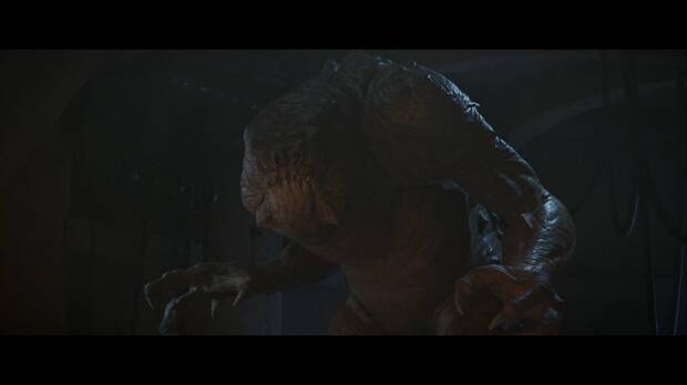 Star Wars Outlaws - Compañeros: el rancor aparece a la salida del palacio de Jabba