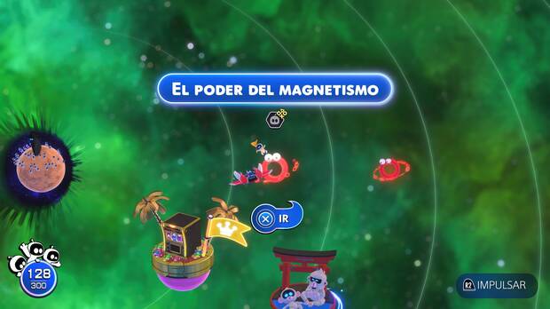 Astro Bot - Entrada del nivel El poder del magnetismo del Mundo 3 Camino Silbante