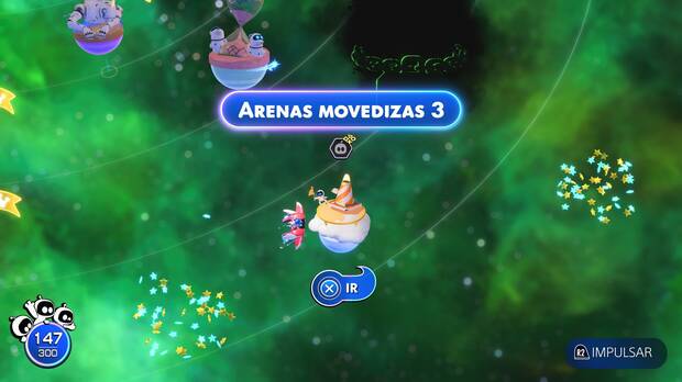Astro Bot - Entrada del nivel Arenas movedizas 3 del Mundo 3 Camino Silbante