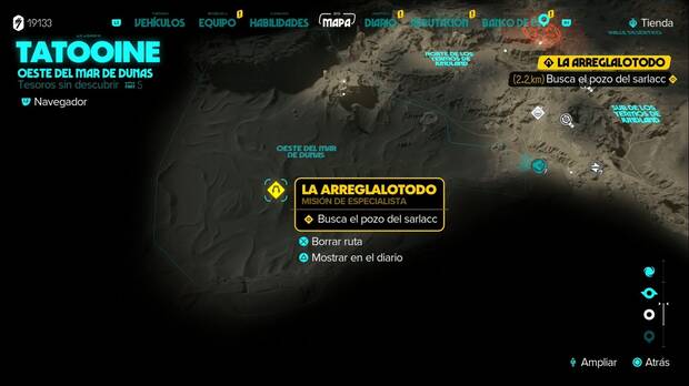 Star Wars Outlaws - La arreglalotodo: ubicación del pozo del Sarlacc