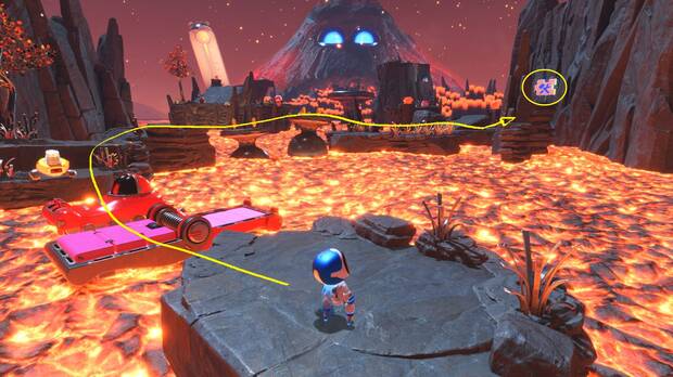 Astro Bot - Localización de la pieza de rompecabezas #01 en Al rojo vivo