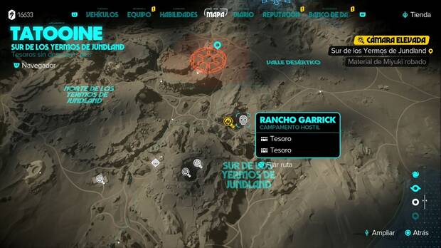 Star Wars Outlaws - El legado de Jet Kordo, Cámaras en Tatooine: ubicación del Rancho Garrick