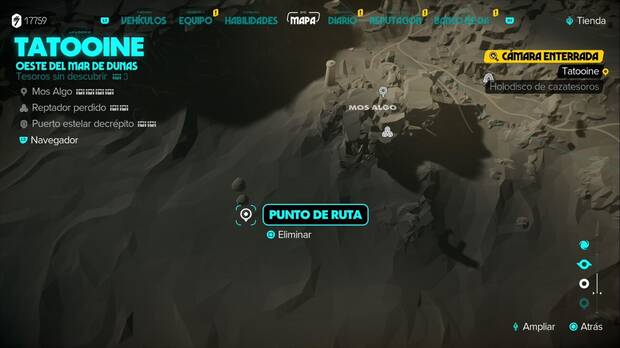 Star Wars Outlaws - El legado de Jet Kordo, Cámaras en Tatooine: ubicación del petroglifo de la Liga de Comercio