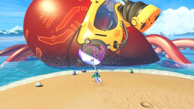 Astro Bot - Destruir la máscara de buzo del jefe Wako Tako
