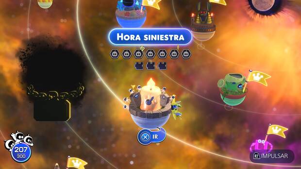 Astro Bot - Entrada del nivel Hora siniestra del Mundo 4 Cosmos Camuflado