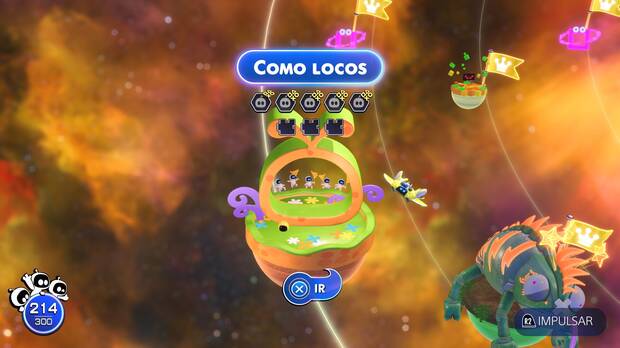Astro Bot - Entrada del nivel Como locos del Mundo 4 Cosmos Camuflado