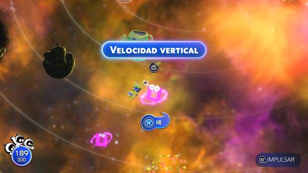 Astro Bot - Entrada del nivel Velocidad vertical del Mundo 4 Cosmos Camuflado