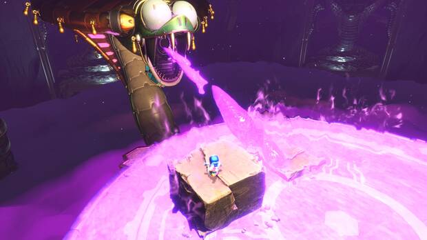 Astro Bot - Esquivar el veneno del jefe Lady Venomara