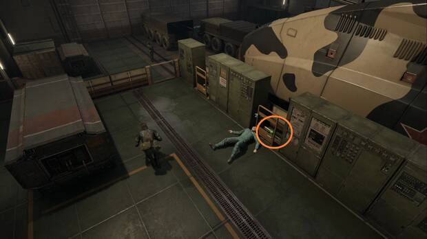 Metal Gear Solid Delta - Groznyj Grad: Segundo asalto, ubicacin de la Kerotan #51 en la esquina noroeste del hangar del Shagohod