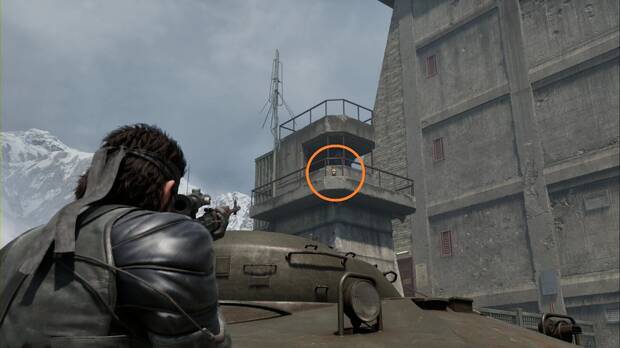 Metal Gear Solid Delta - Huida de Groznyj Grad, GA-KO #53 sobre una torre de vigilancia, a la izquierda del puente de conexin
