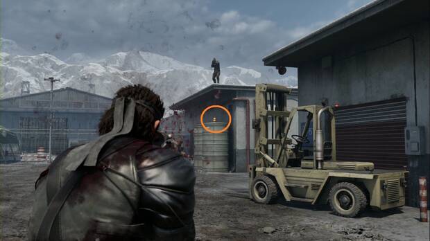 Metal Gear Solid Delta - Huida de Groznyj Grad, GA-KO #54 sobre un barril del lado derecho en la tercera parada de EVA