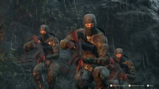 Metal Gear Solid Delta - Zaozyorje, soldados enemigos en la zona del accidente